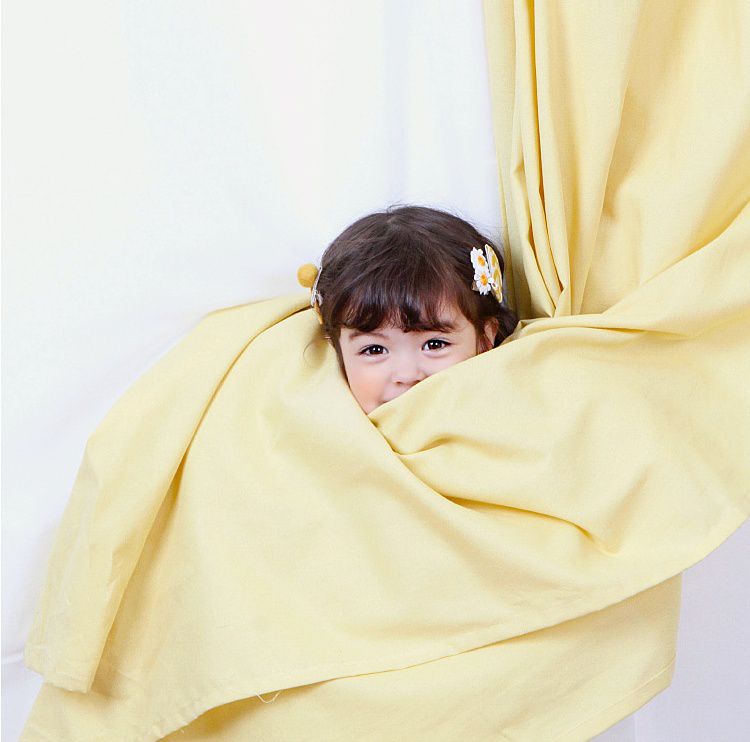 韓國 Babyblee - 刺繡雛菊髮夾/髮飾4入組-黃