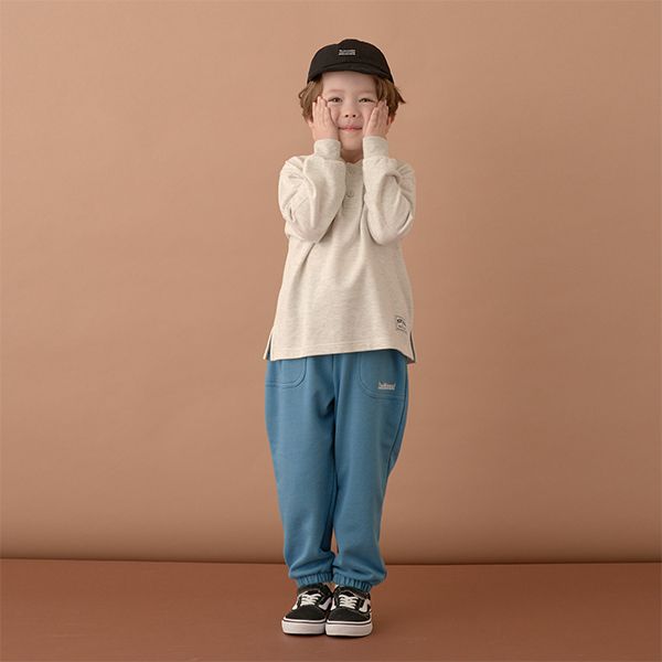 日本 b-ROOM - 彈力百搭口袋運動長褲-炭灰