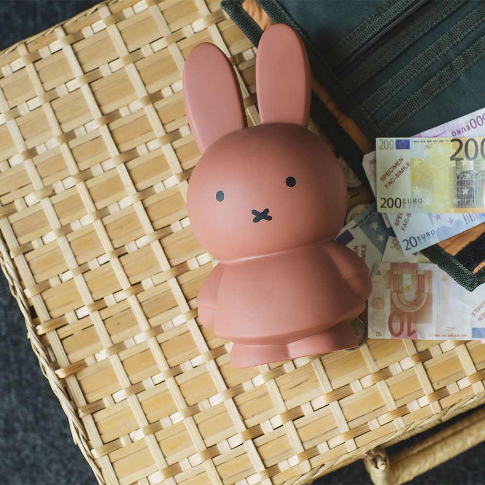 Miffy-MIFFY米菲兔商店 - Miffy米菲兔莫蘭迪公仔存錢筒(中號)-紅棕色