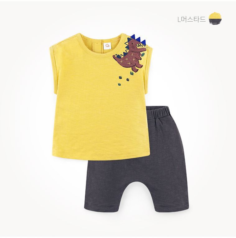 韓國 milk mile - 肩上暴龍套裝-黃