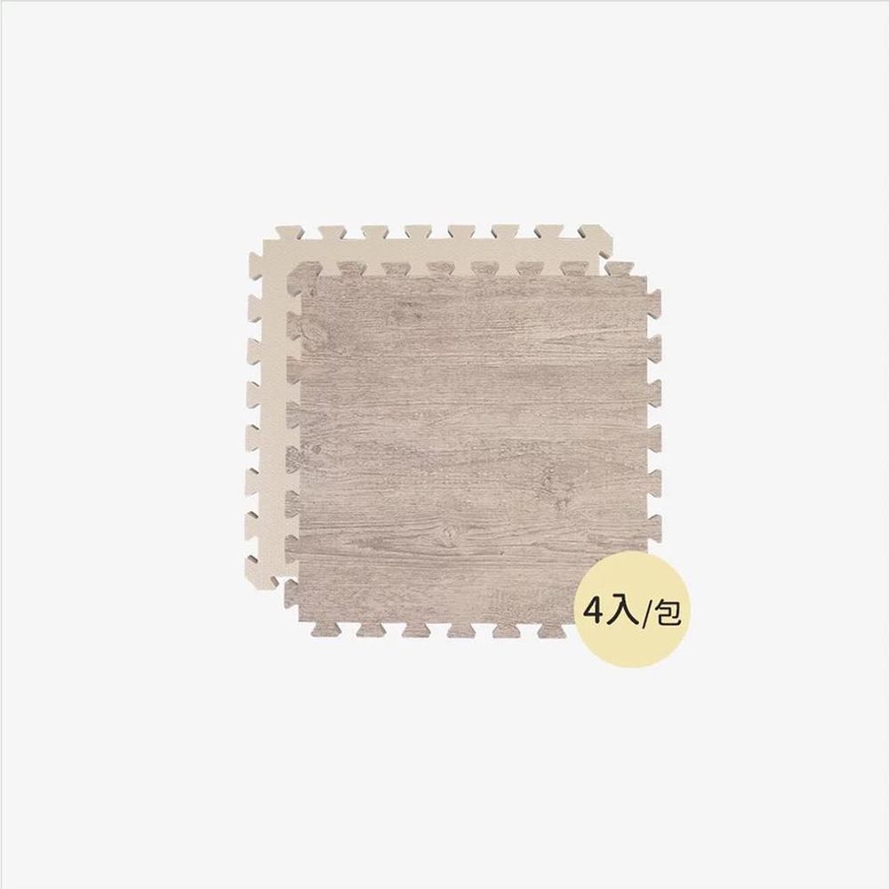 Pato.Pato - 自然系居家木紋色地墊-淺木紋 (50x50x2cm)-1包4片 (附贈邊條x8)