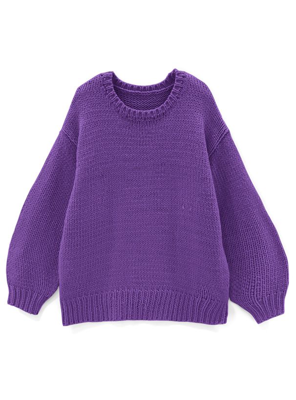 日本 GRL - 慵懶感落肩長版針織上衣-秋日橘 (F)