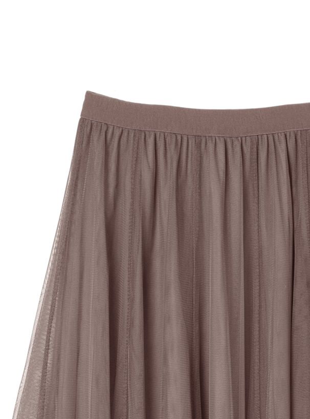 日本 GRL - 飄逸顯瘦雙層傘紗裙-天使白 (M)