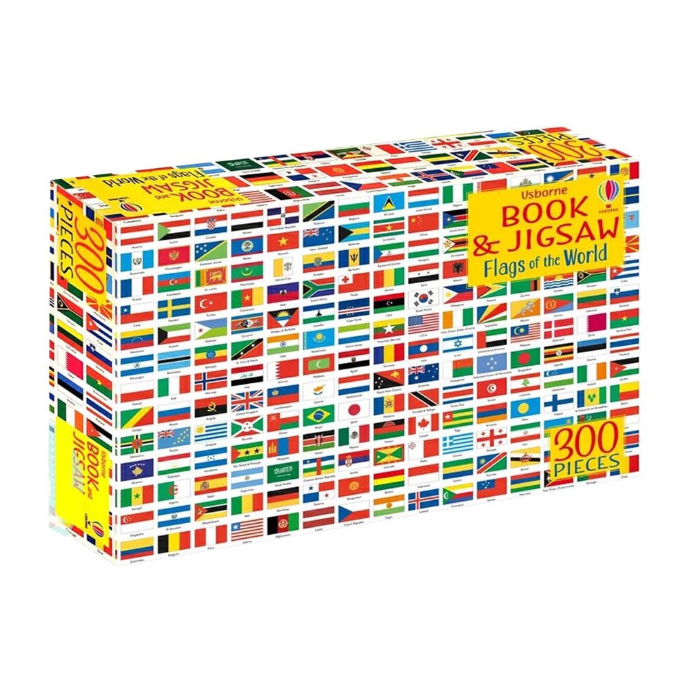 Usborne Book and Jigsaw Flags of the World 300片拼圖+知識讀本