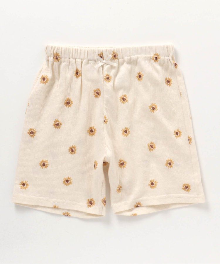 日本 apres les cours - 楊柳天竺棉夢幻感成套短袖家居服-小花-象牙白