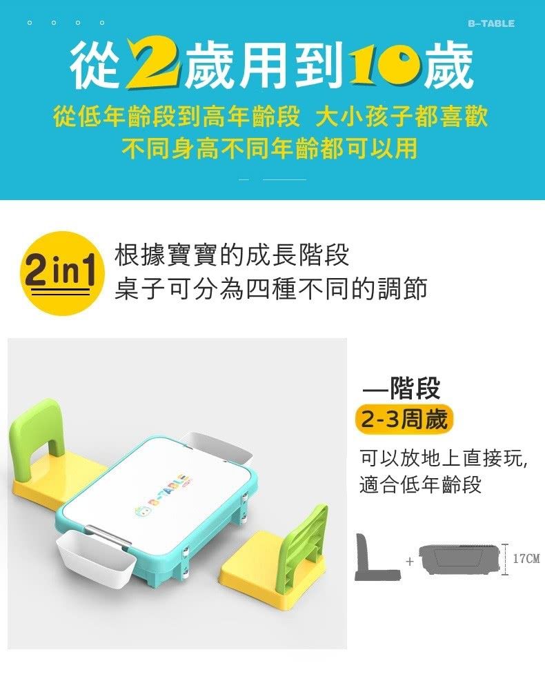 Feelo費樂 - 多功能積木桌(可升降 與樂高 得寶皆相容)