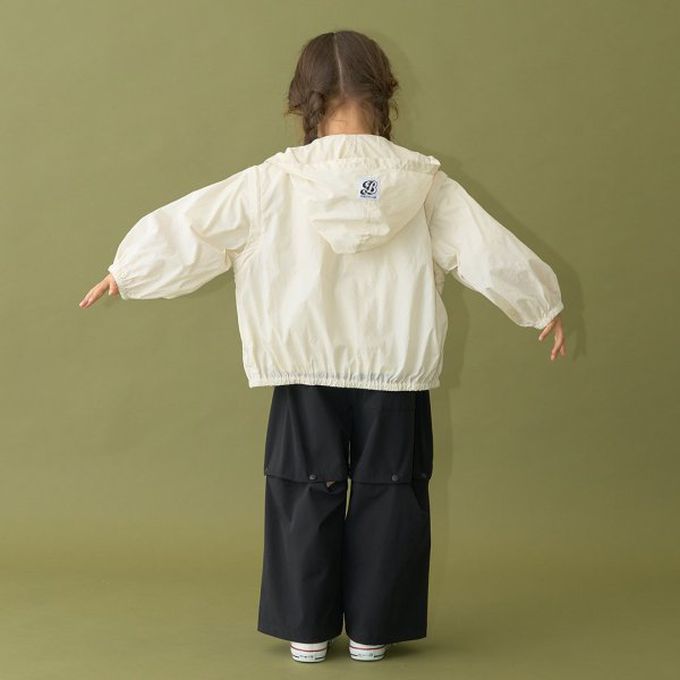 日本 b-ROOM - 2way輕巧尼龍連帽風衣(袖可拆)-亮藍