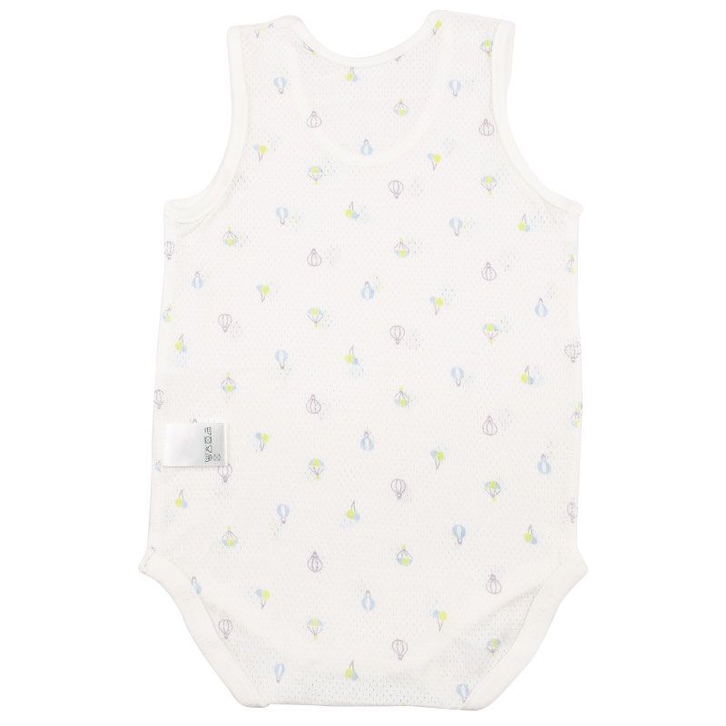 akachan honpo - 無袖套頭式包屁衣-淺藍色