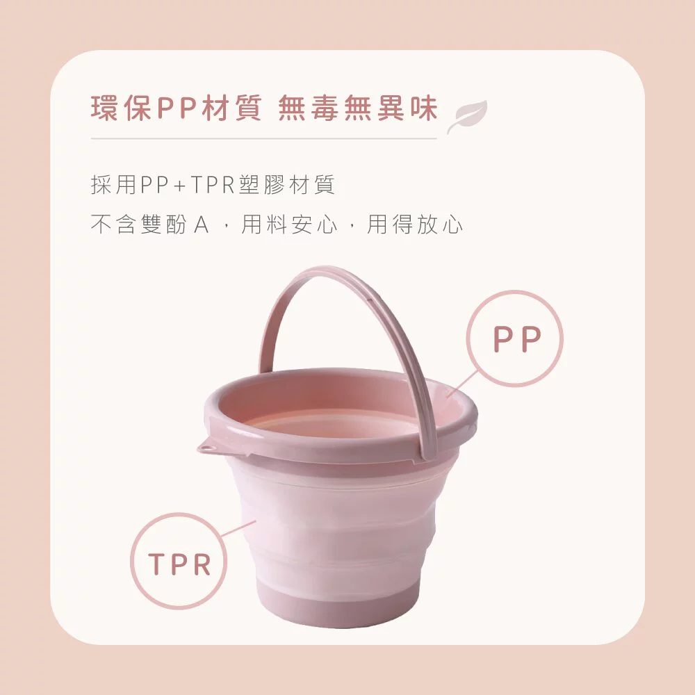 KINYO - 輕巧摺疊桶-紫色 (中_5L)-LP1631PU