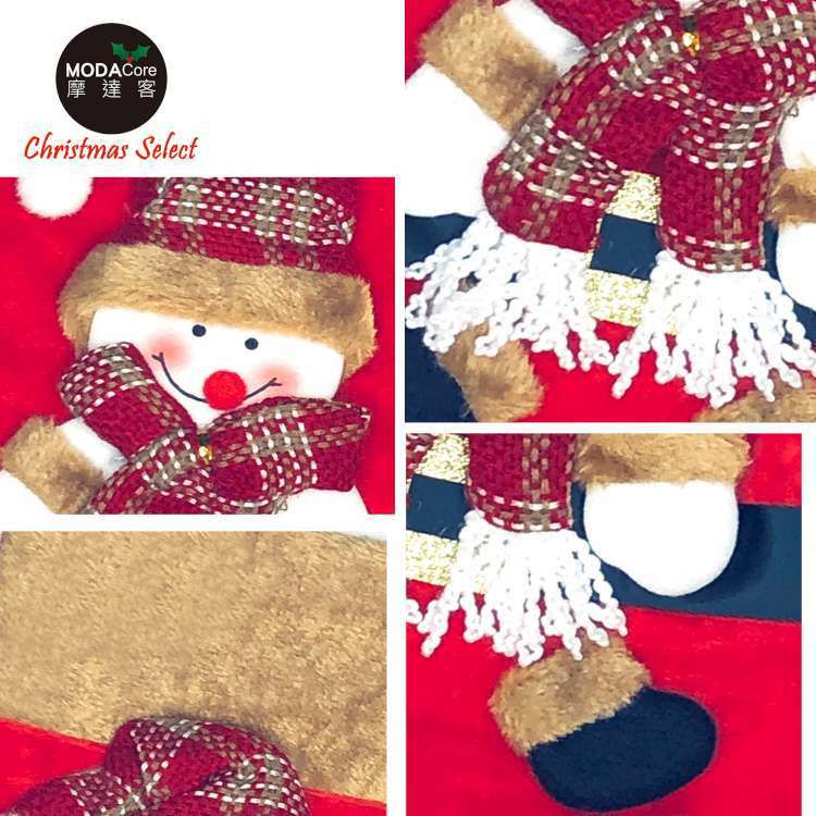 MODACore 摩達客 - 耶誕-紅綠條紋毛線編織聖誕襪