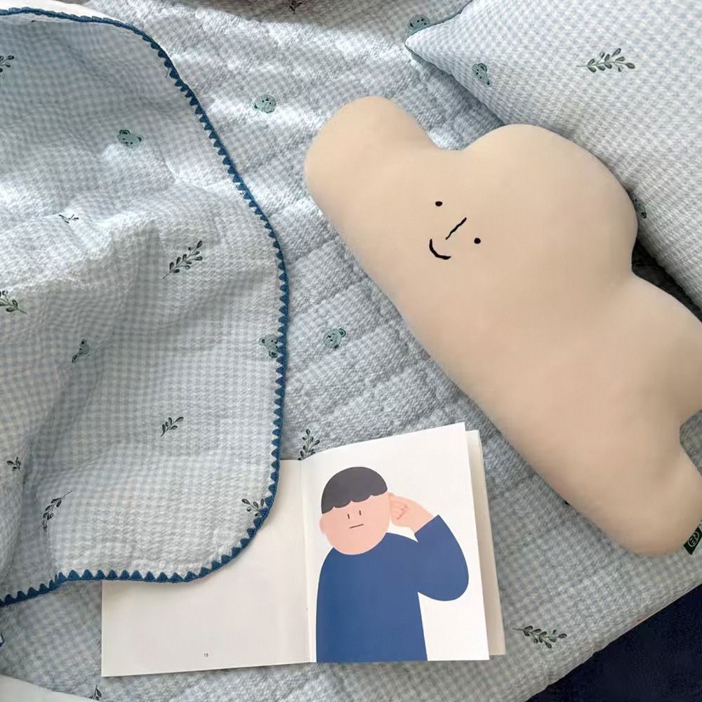 雪波紋小熊涼感雙面被/涼被/韓國涼被/韓國棉被/涼感被-小熊藍色