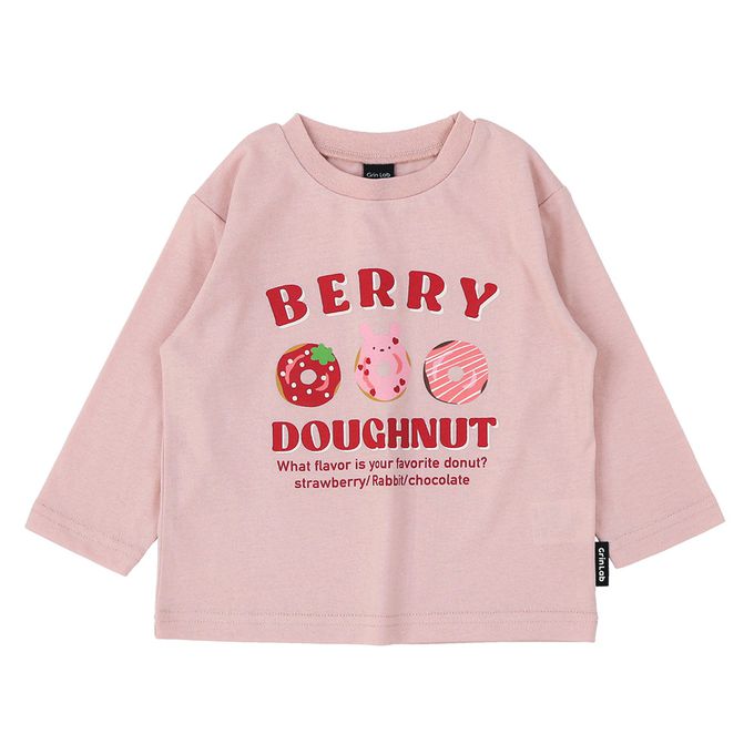 日本 ZOOLAND - [推薦]定番印花薄長袖上衣-巧克力冰淇淋-薄荷藍綠