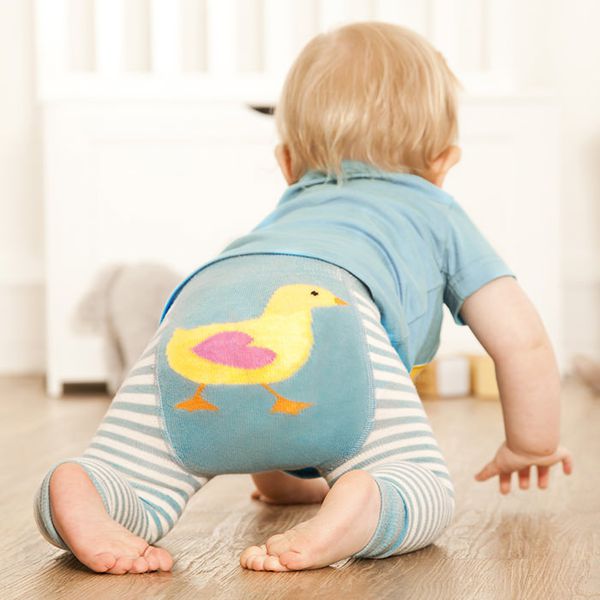 英國 JoJo Maman BeBe - 圖案嬰幼兒內搭褲/保暖襪-黃色小鴨