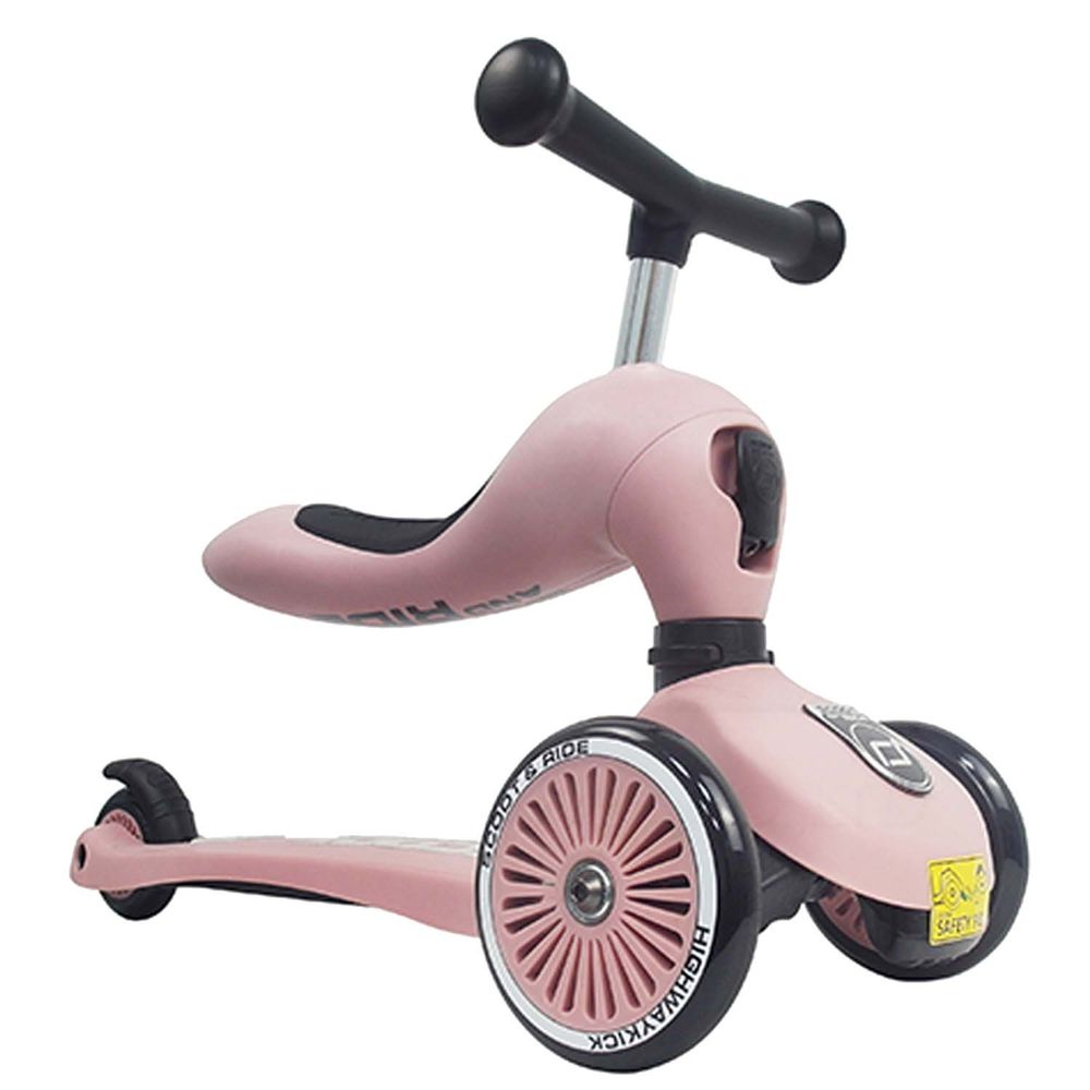 奧地利 Scoot & Ride - Kick1 Cool飛滑步車/滑板車-玫瑰粉