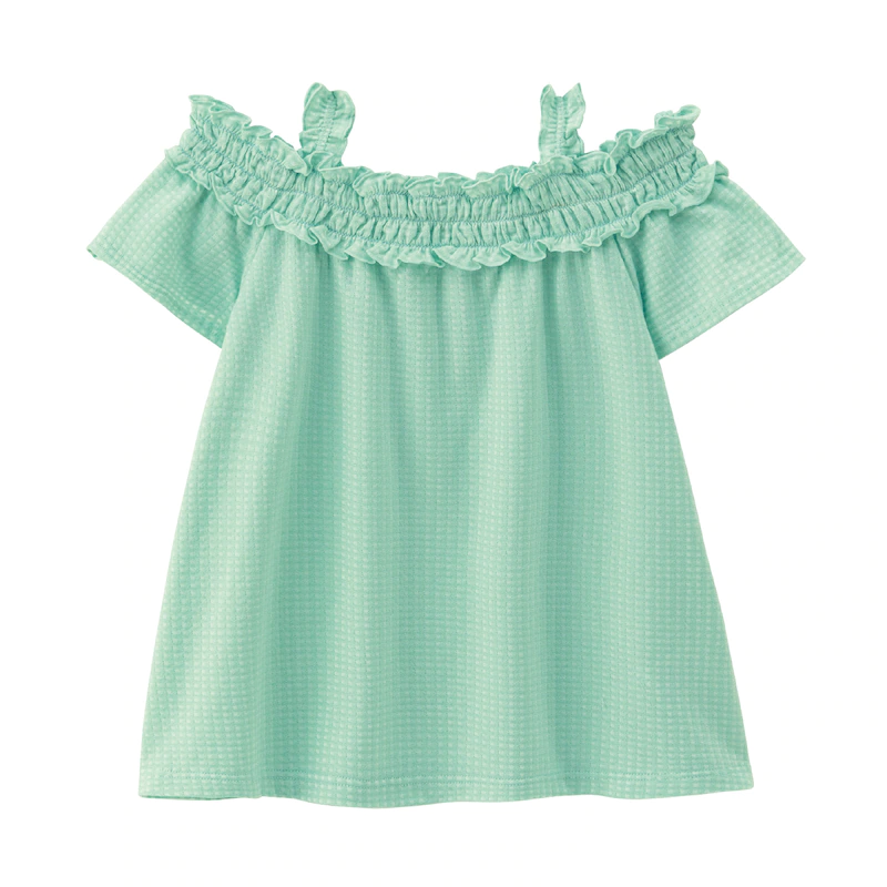 日本千趣會 - GITA 荷葉邊細肩帶平口短T-薰衣草