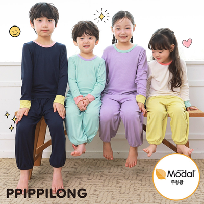 秋季新品上架囉【韓國 PPIPPILONG】親膚莫代爾長袖家居服／睡衣✧