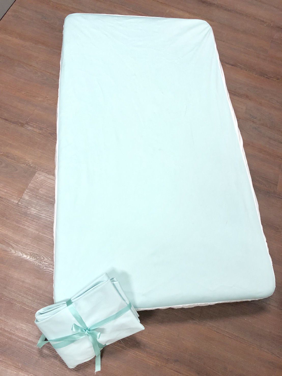 Rockland - 中床藍色保潔墊-藍色 (120X65)-床墊套含天絲棉材質