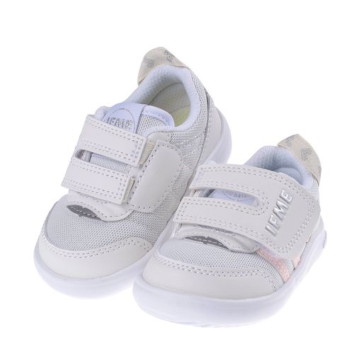 日本IFME - 日本IFME輕量系列深白色寶寶機能學步鞋-白色