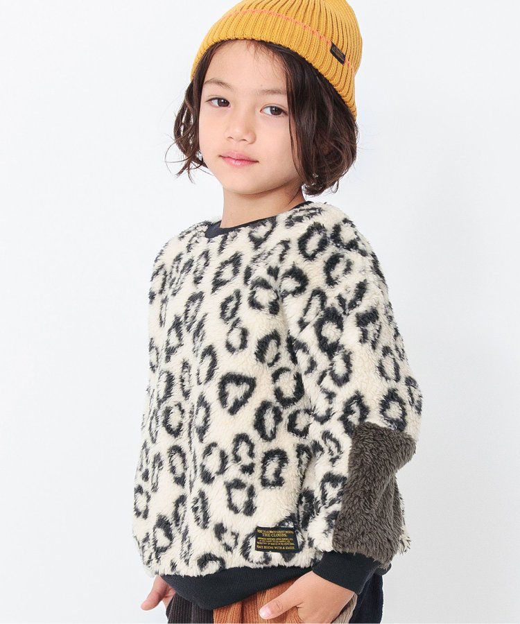 日本 BREEZE - 泰迪熊絨毛保暖長袖上衣-繽紛撞色