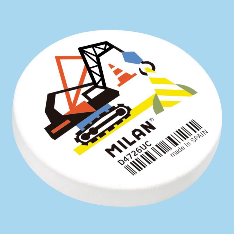 MILAN - 圓形橡皮擦_挖土機_2入組