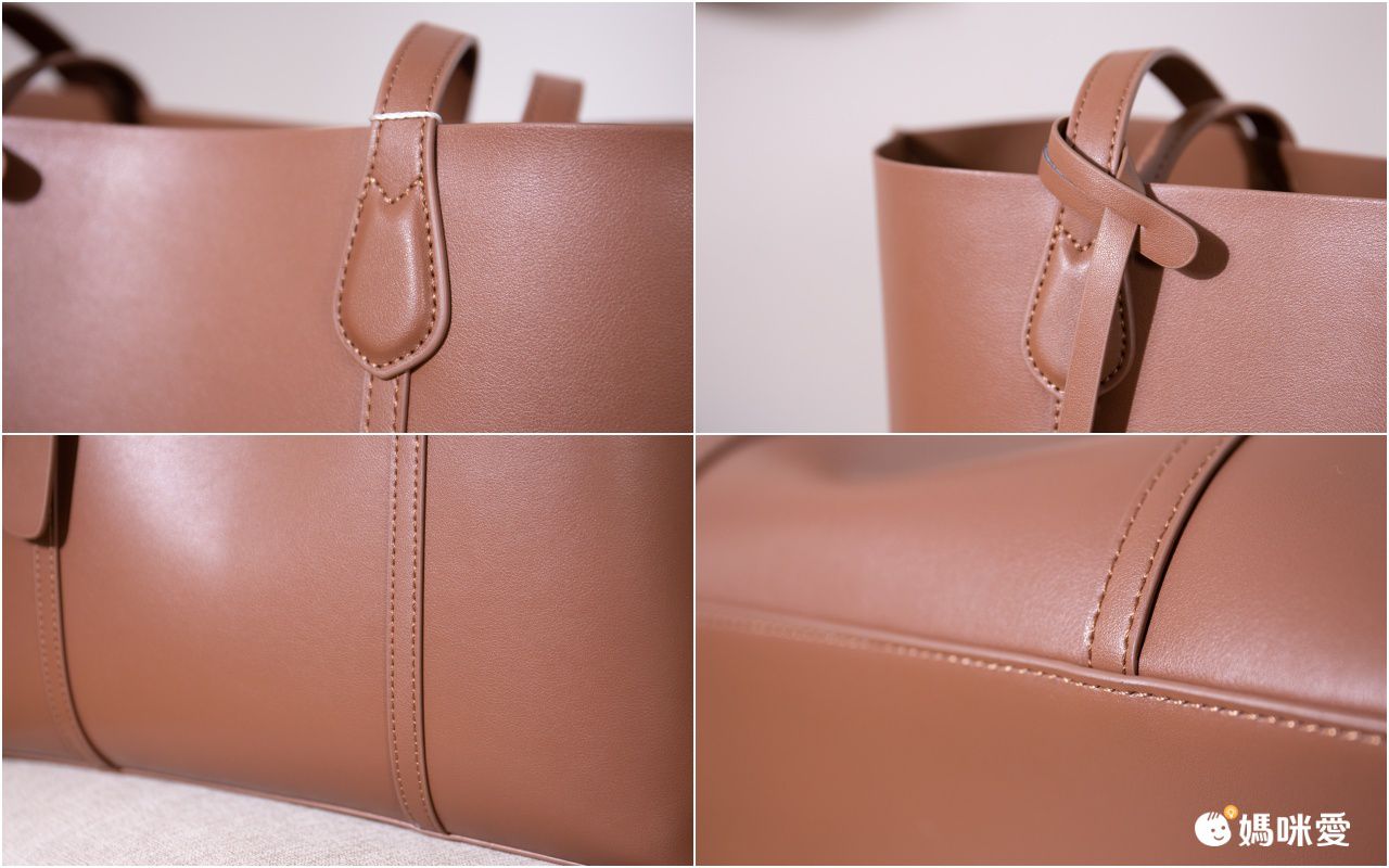 真皮大容量托特包-A4/13吋筆電可放-咖啡色 (34.5x27x12cm)