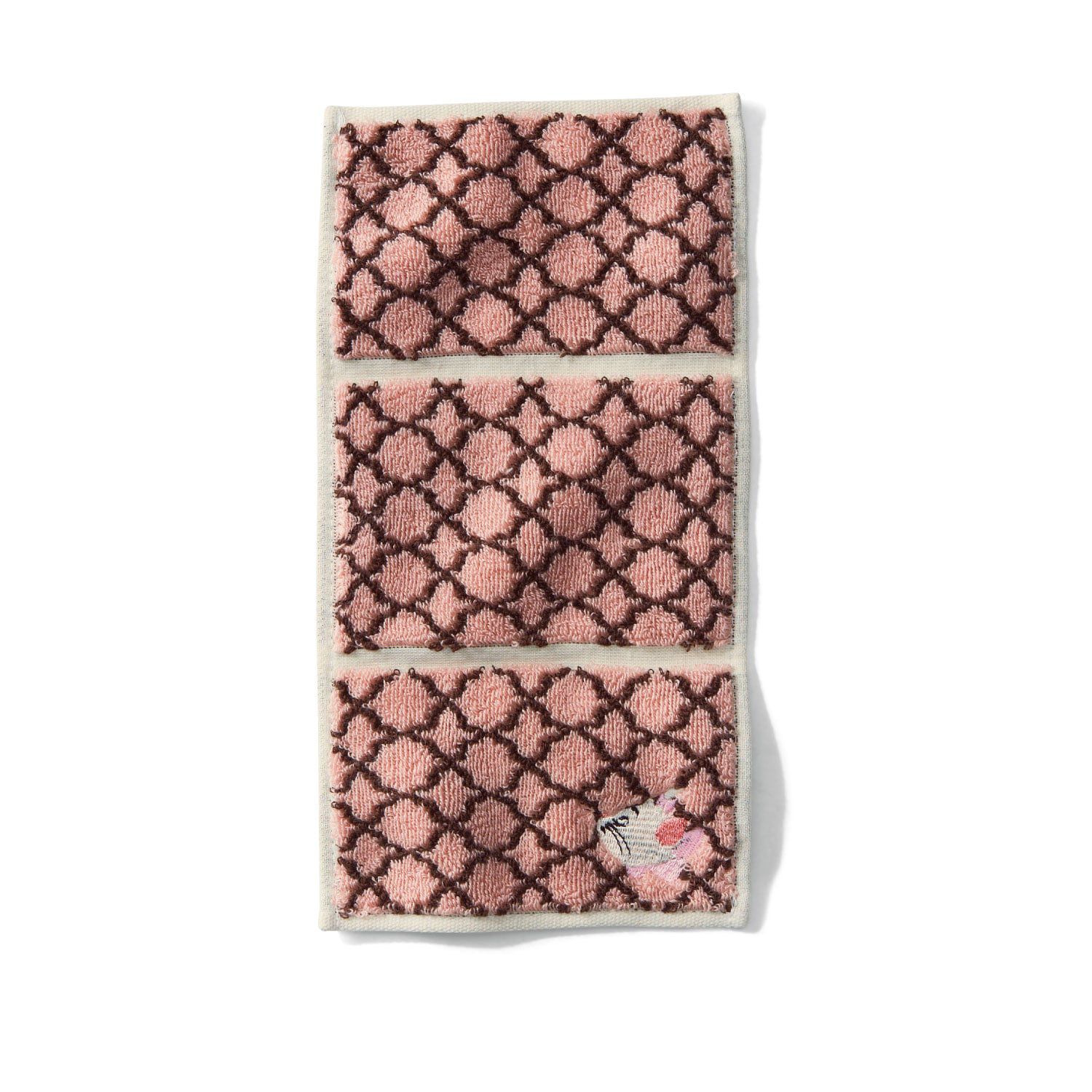 日本千趣會 - 日本製 迪士尼純棉今治方巾/手帕-三折便攜款-米妮點點 (12.5×25cm)