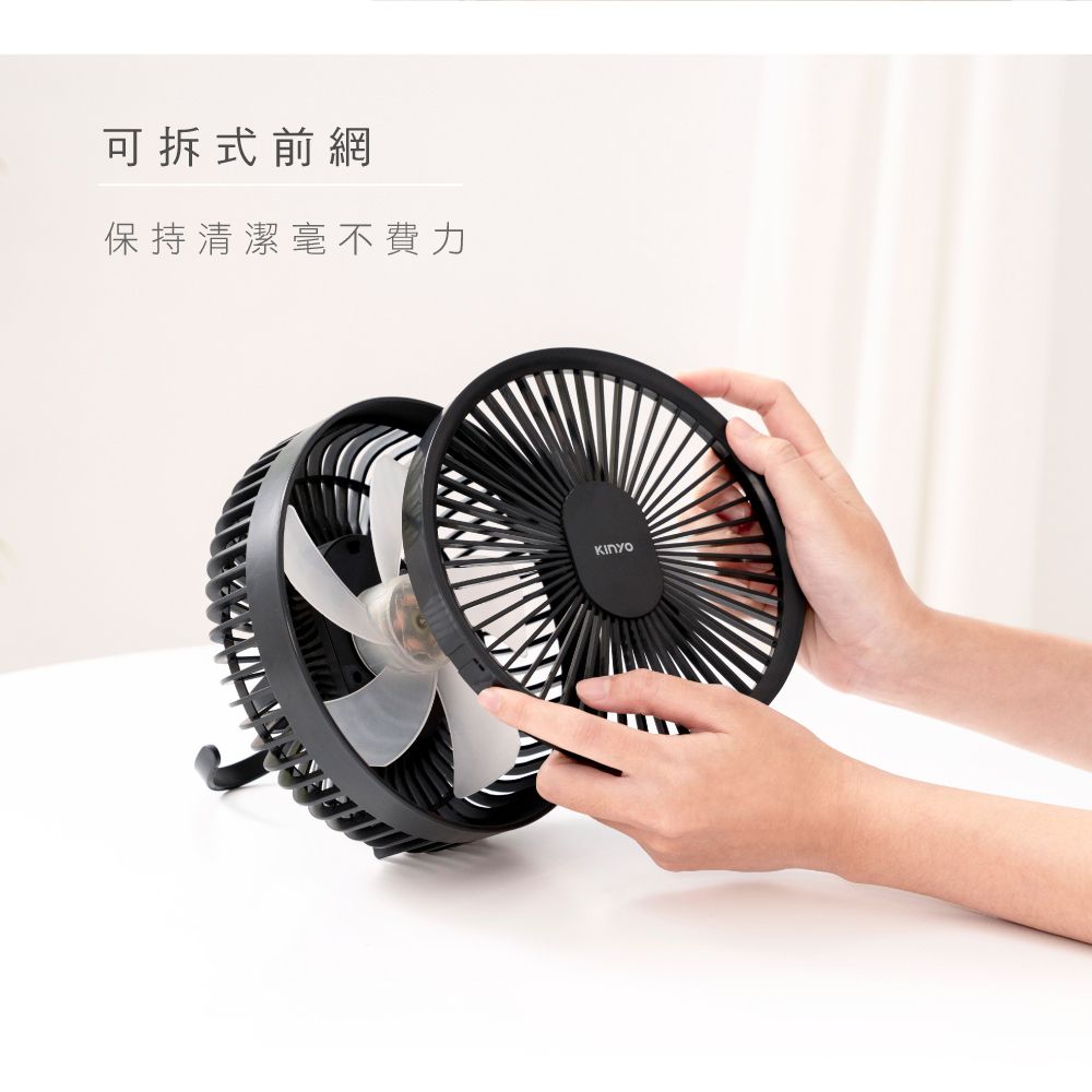 KINYO - 無線遙控LED吊扇-白色-UF7065W