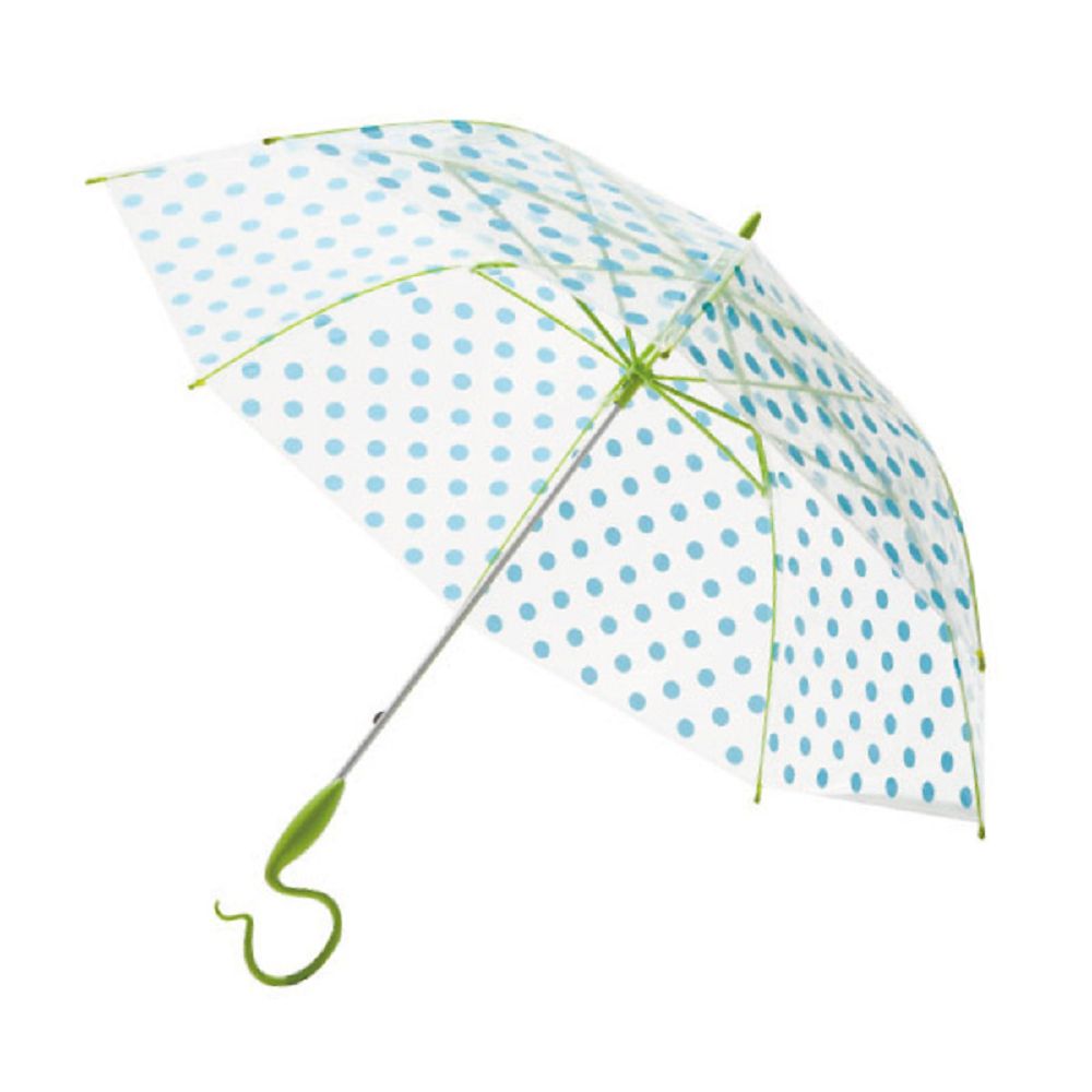 日本Caetla - Evereon可替換式環保輕量傘-水玉點點-藍綠