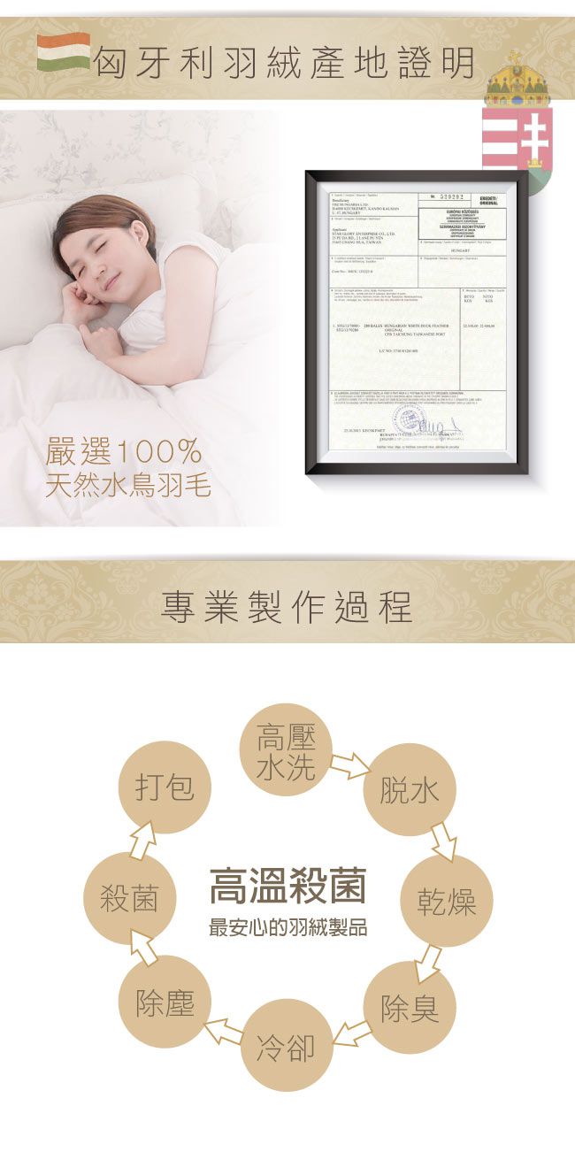 鴻宇 HongYew - 100%天然水鳥羽毛 愛情海羽絨被 冬被 美國棉-雙人6x7