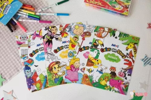 韓國 AMOS - 12色粗款神奇水蠟筆