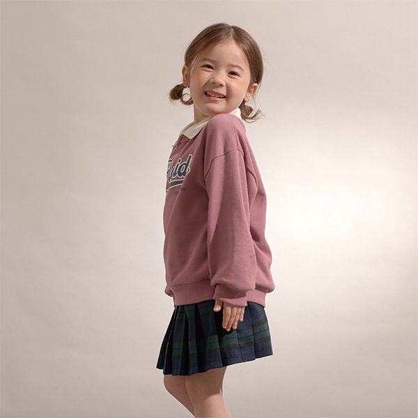 日本 b-ROOM - 氣質學院logo有領大學T-海軍藍