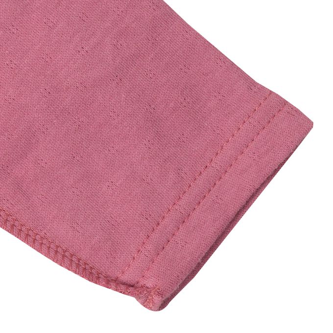 akachan honpo - 長袖圓領上衣2件組-蓬鬆棉 獨角獸&蝴蝶結-粉紅色