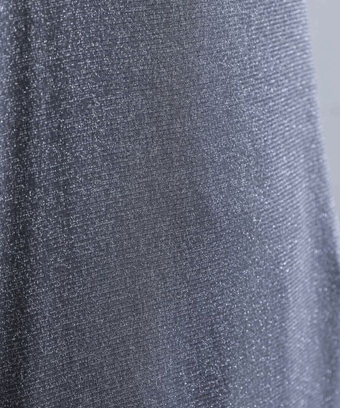 日本 Bab - 光澤閃耀透膚寬版長袖上衣-淺杏