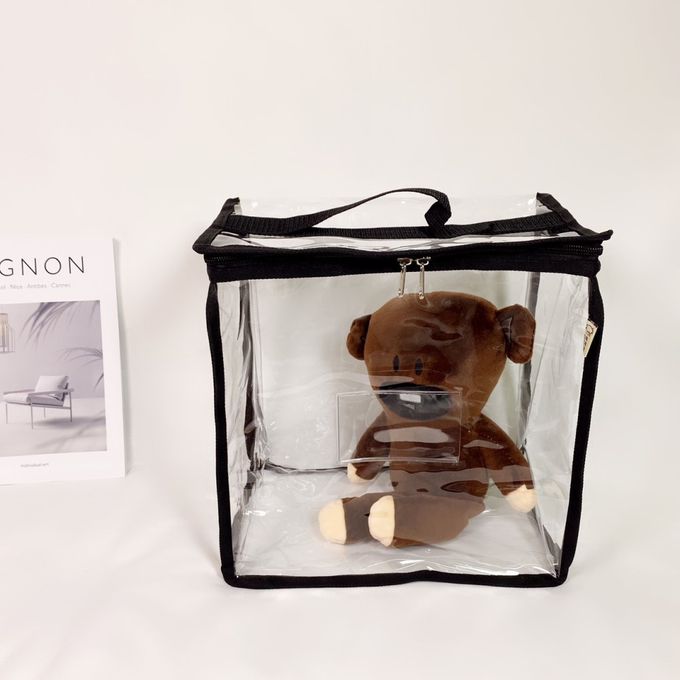 妞妞絲 - 透明收納袋-蜜桃橘 (M)