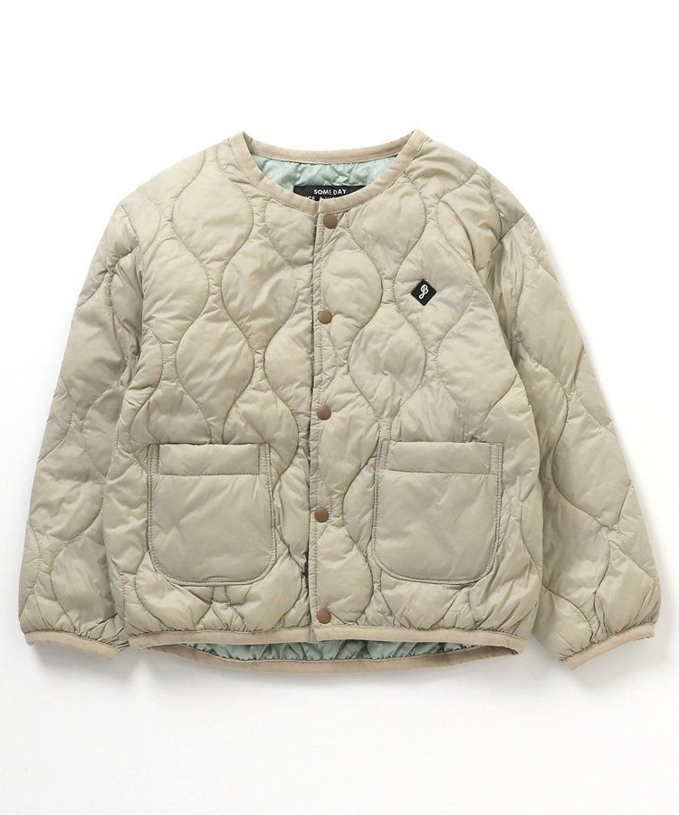 日本 BREEZE - 圓領好搭絎縫鋪棉外套(可機洗)-紅