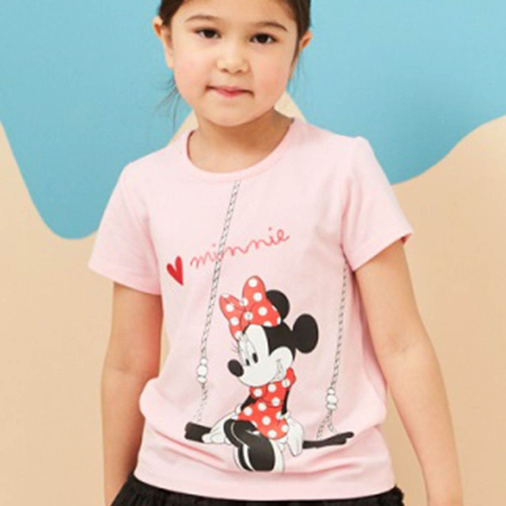 麗嬰房 Disney - 米妮系列夏日樂遊圓領上衣-粉紅