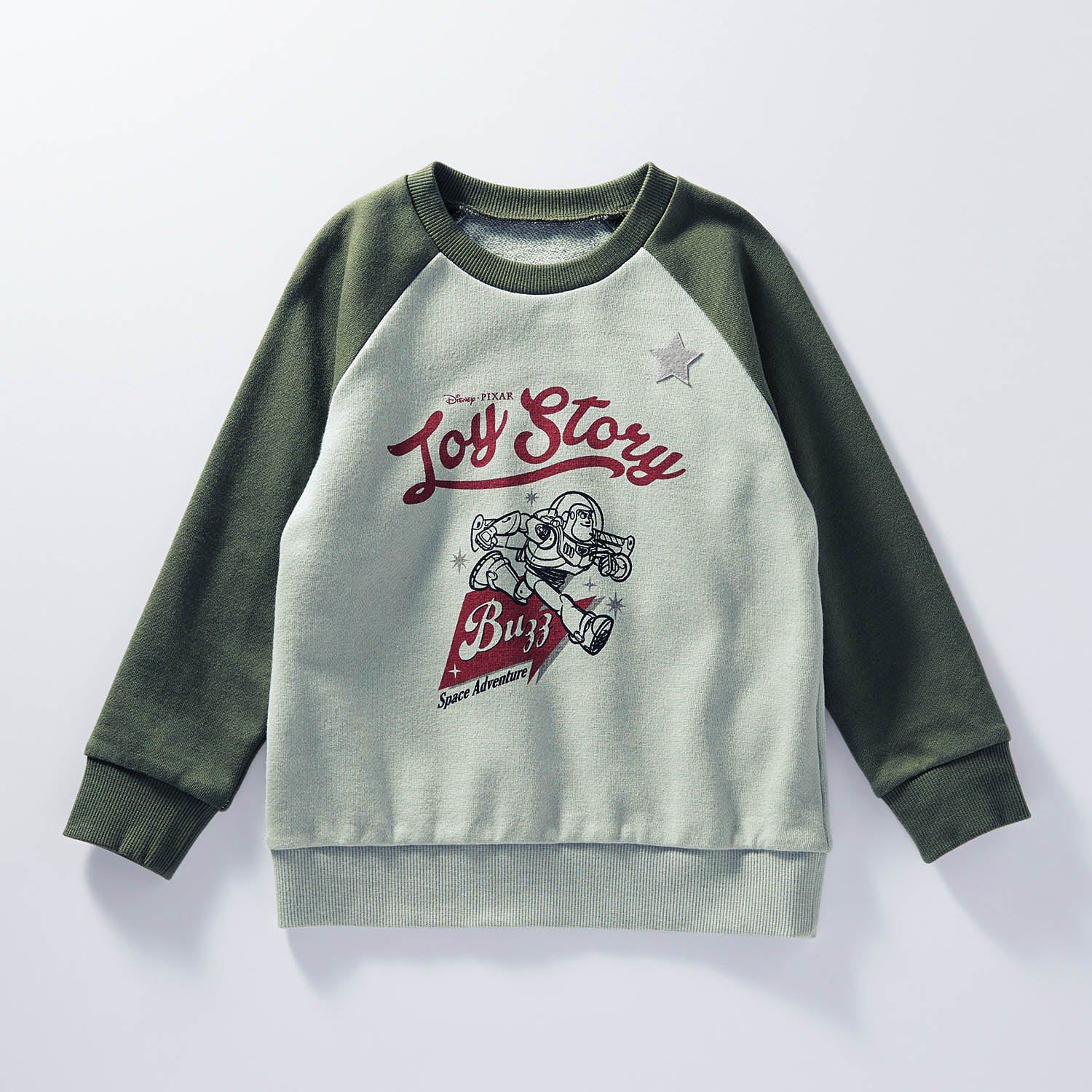 日本千趣會 - 迪士尼保暖刷毛長袖上衣-玩具總動員巴斯-軍綠撞色