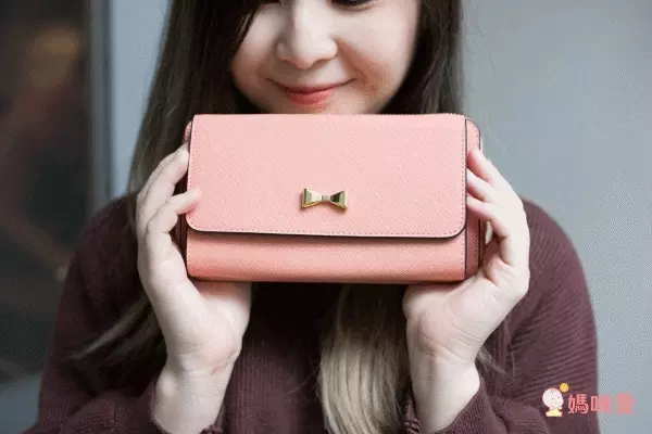 日本 cachecache - 3way蝴蝶結錢夾包-新色紫