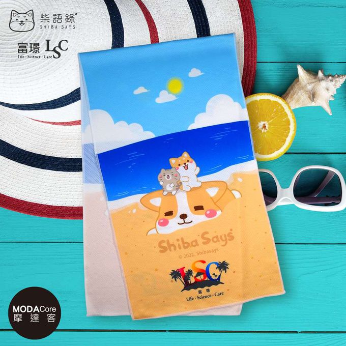 【富璟】柴語錄聯名款涼感巾-三入組四款可選 廢柴 阿吉 太子-超萌壽司