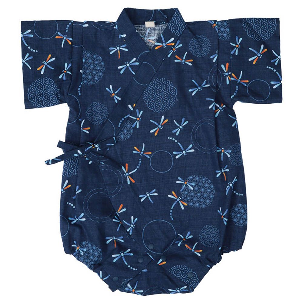 甚平包屁衣-蜻蜓-深藍色-日本製