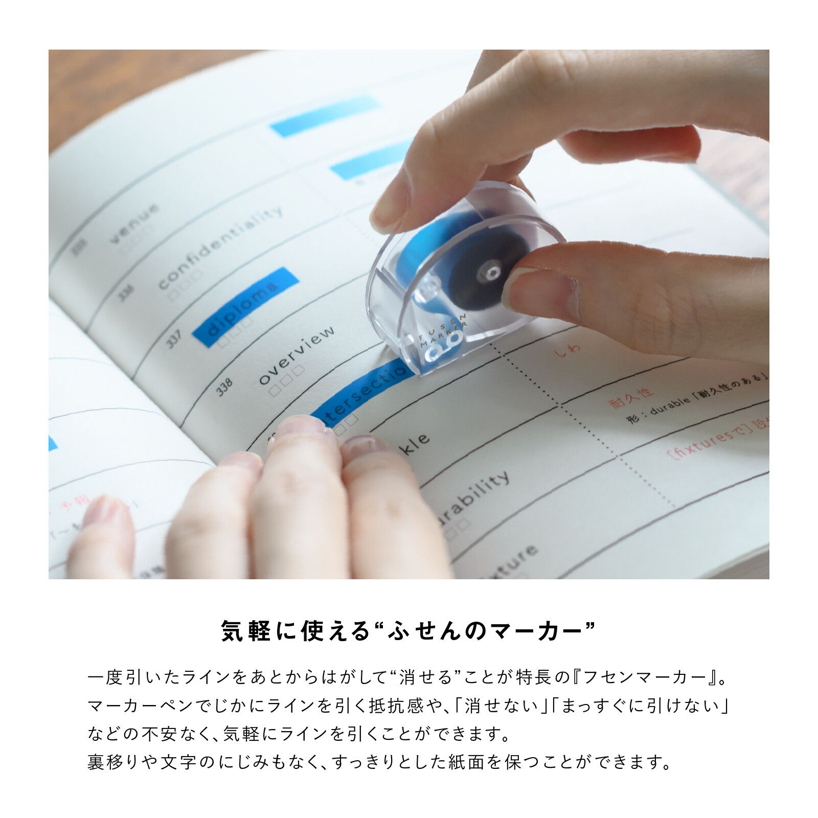 日本文具 Kanmido - [暗記學習] 重複黏貼 螢光標記立可帶+暗記墊板組