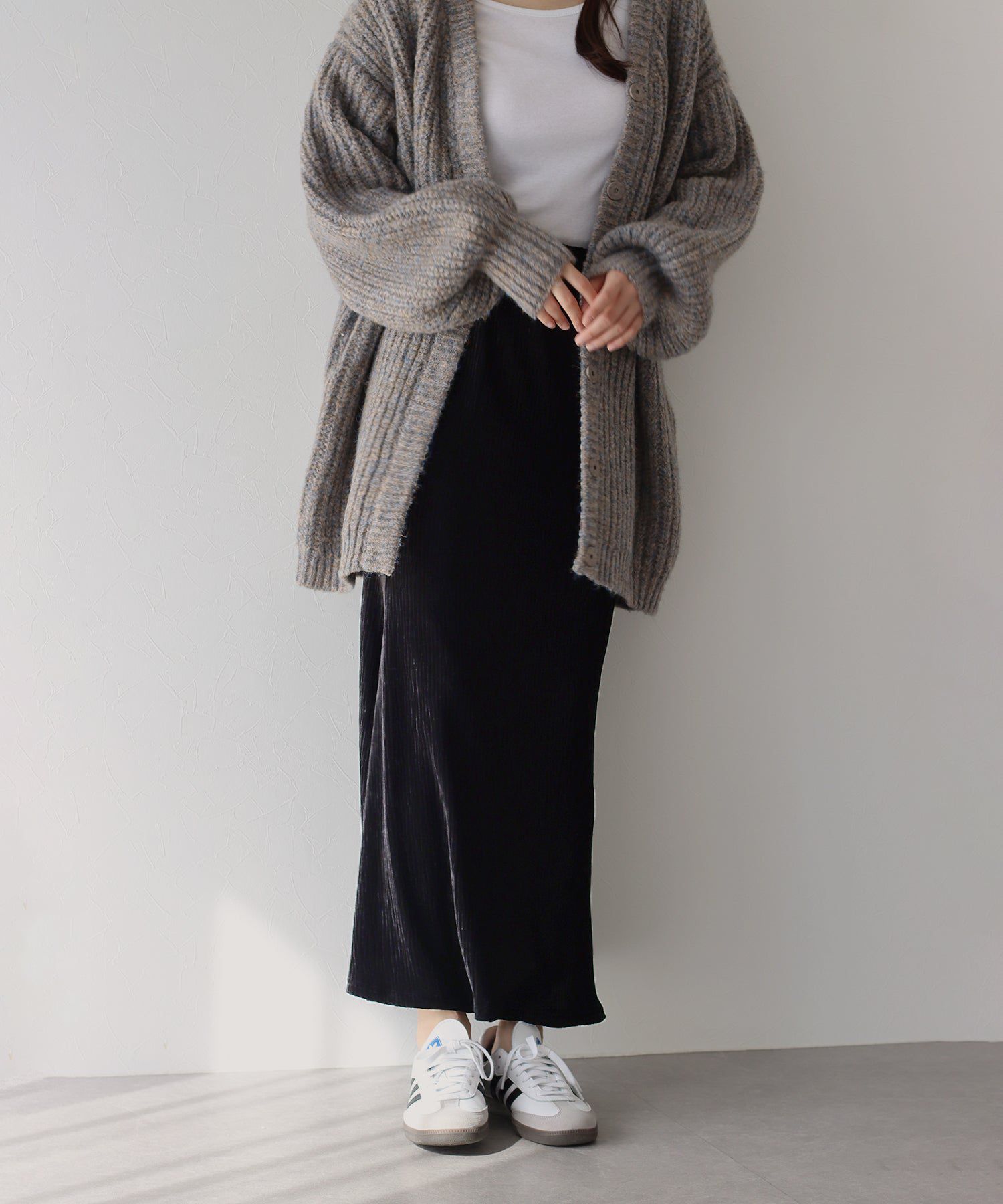 日本 BLUE EAST - 大人的優雅絲絨魚尾裙-黑