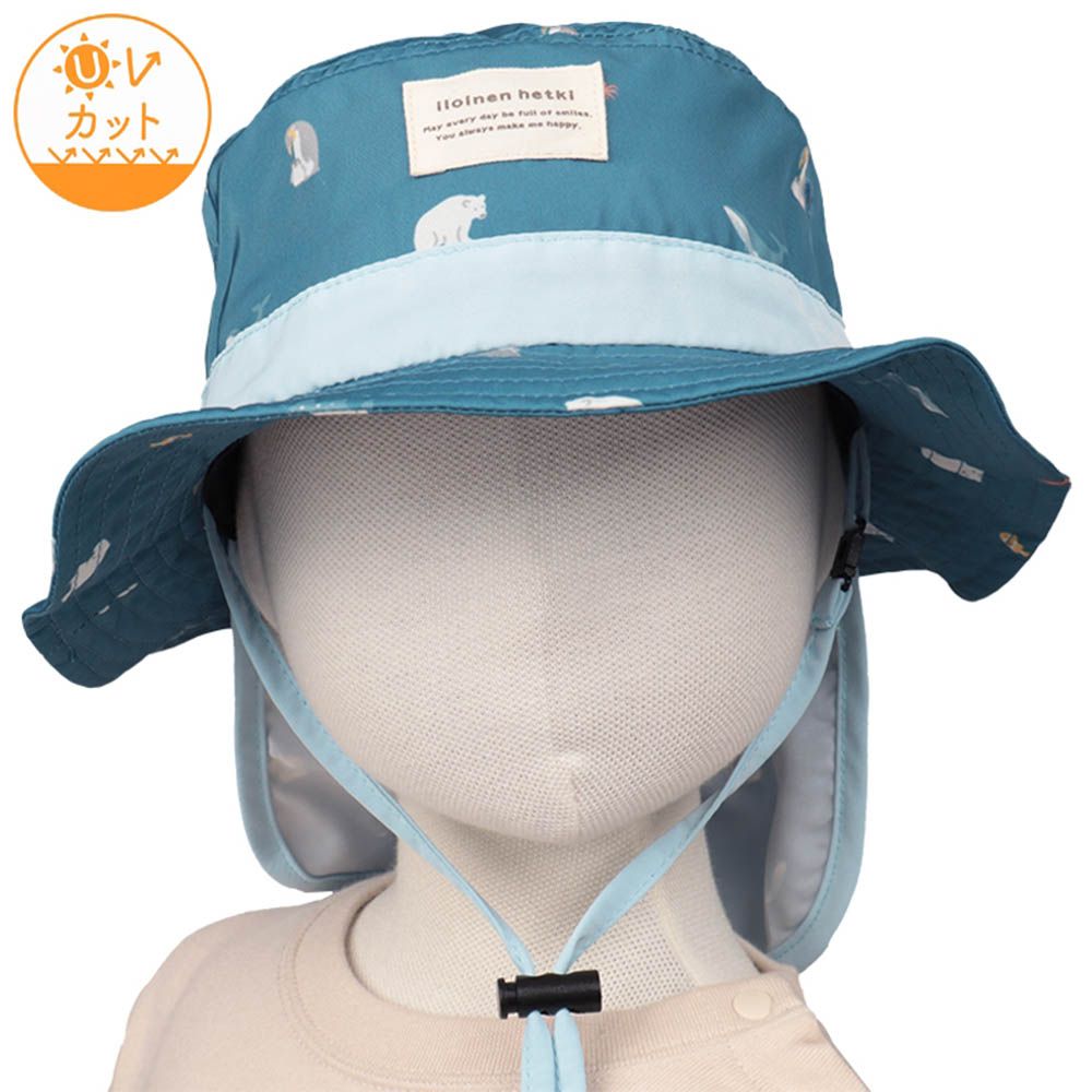 漁夫帽-滿版印花-深藍色