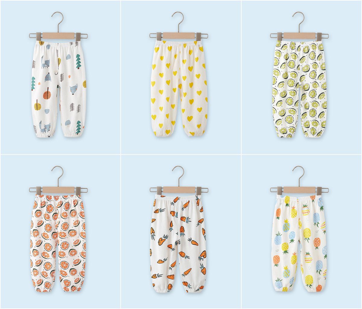 純棉網眼防蚊褲/空調褲-格紋-黑色