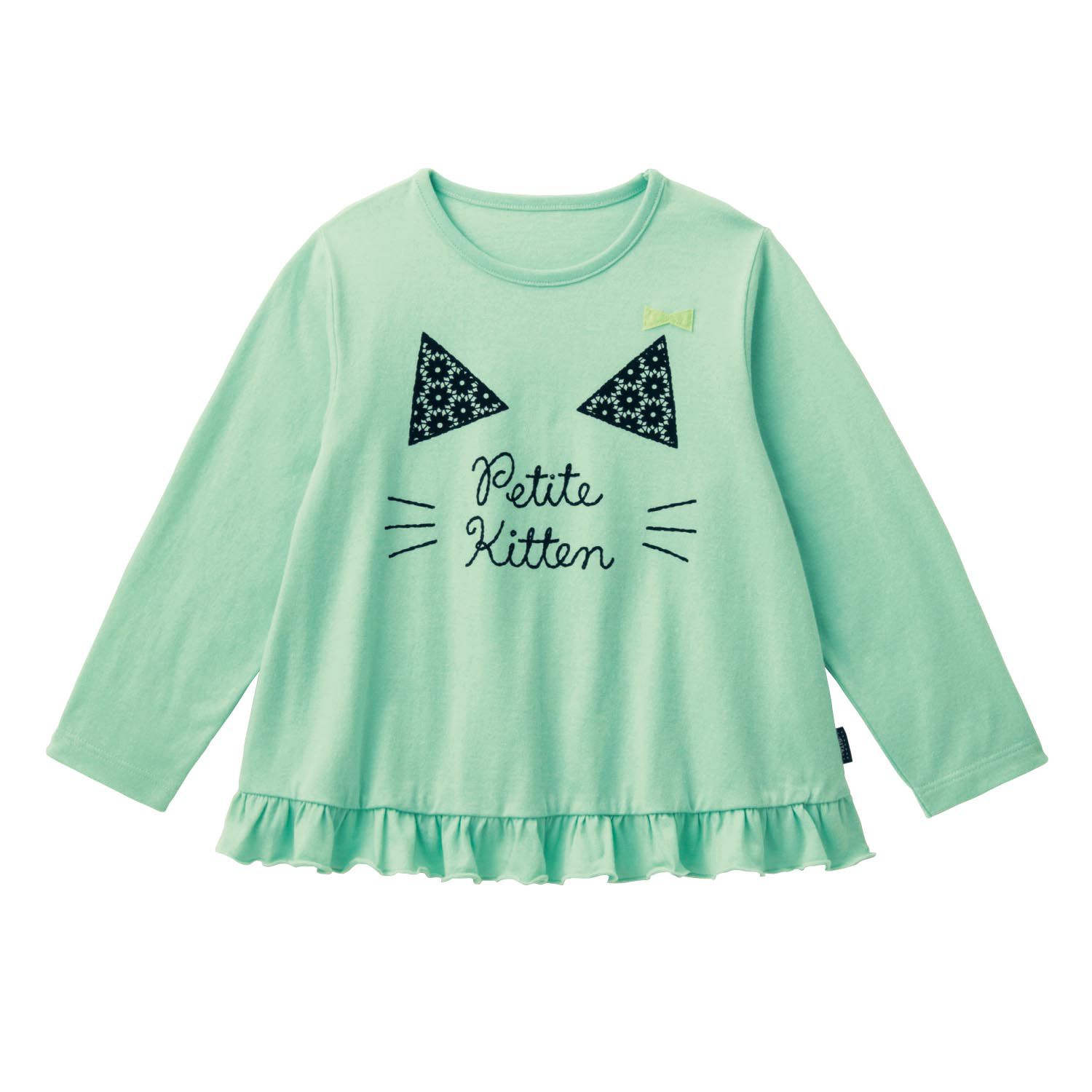 日本千趣會 - GITA 純棉長T-小貓耳朵-薄荷綠