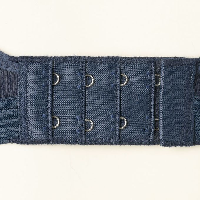 akachan honpo - 輕鬆哺乳 半截式內衣-羅紋 鉤扣款-深藍色