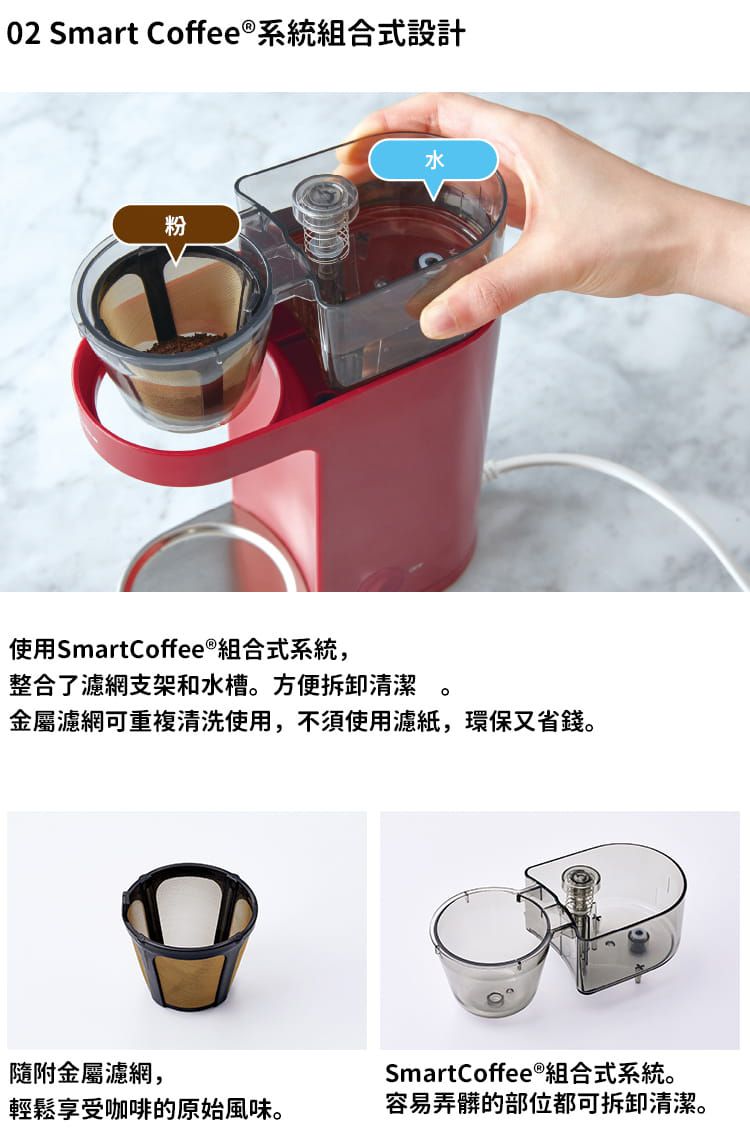 麗克特 recolte - Solo Kaffe Plus單杯咖啡機-經典紅