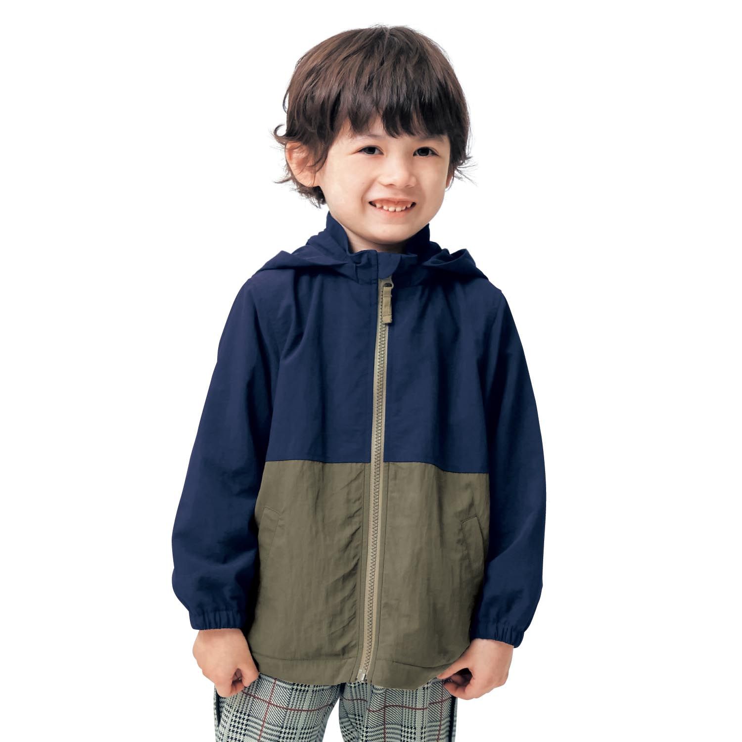 日本千趣會 - GITA 撥水加工 內刷毛防風外套-焦糖棕x海軍藍