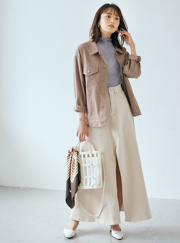 日本 GRL - 木耳邊小高領羅紋五分袖上衣-黑