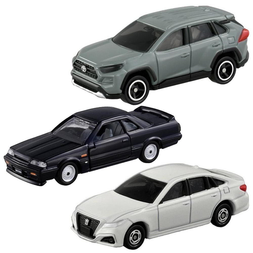 【經典小車三入組】No.081 豐田RAV4+PRM04 日產 SKYLINE+No.026 豐田Crown